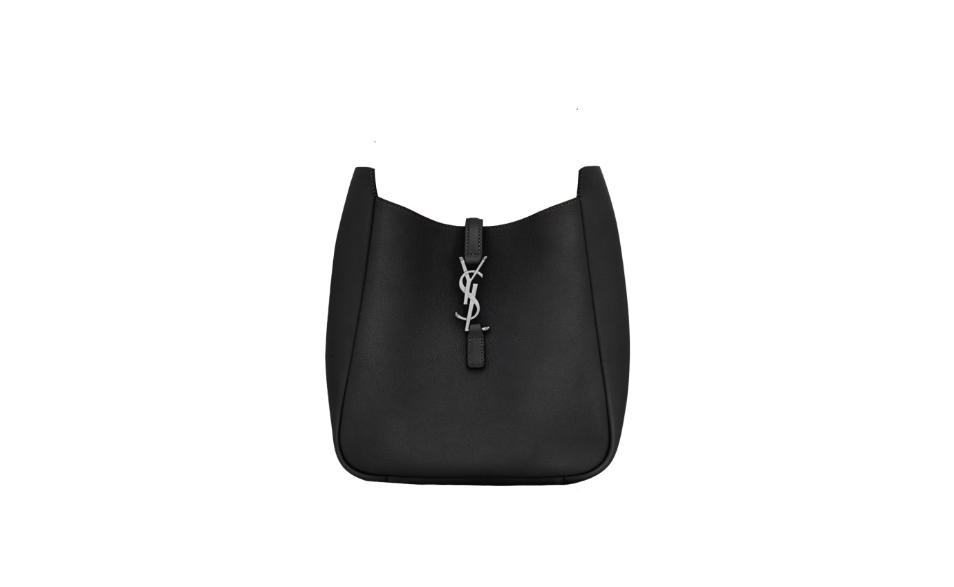 Visuel 1 : Collection Saint Laurent Bordeaux | Sac le 5 à 7 small souple noir et argent| Boutique Parenthese Bordeaux