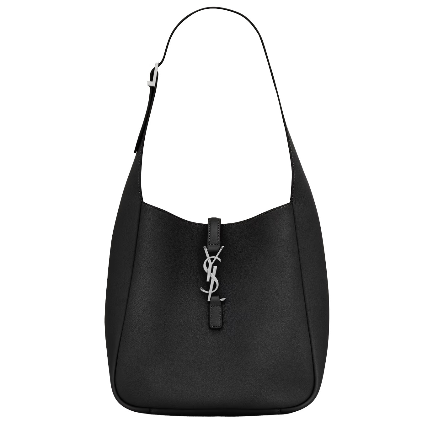 Visuel 2 : Collection Saint Laurent Bordeaux | Sac le 5 à 7 small souple noir et argent| Boutique Parenthese Bordeaux