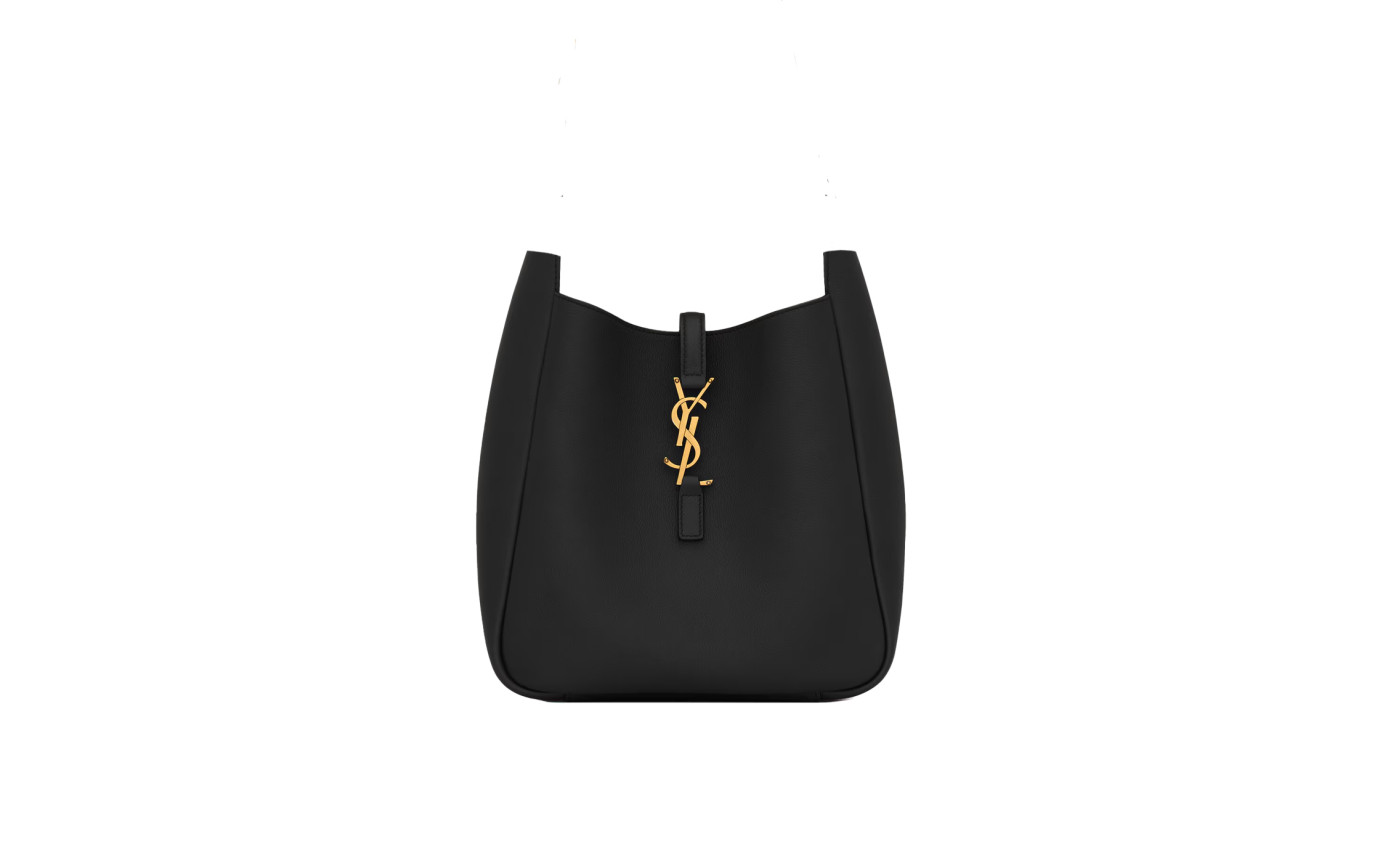 Visuel 1 : Collection Saint Laurent Bordeaux | Sac le 5 à 7 small souple noir et or| Boutique Parenthese Bordeaux