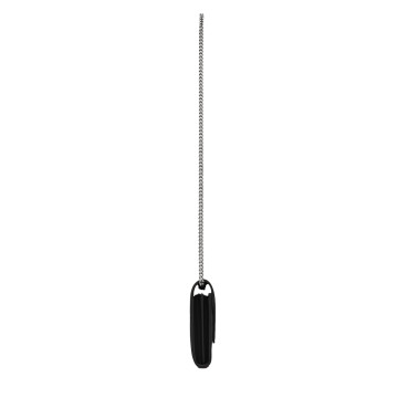 Visuel 4 : Saint Laurent | Pochette Chain Wallet Cassandre en cuir grainé noir et argent | Boutique Parenthese