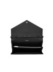 Visuel 5 : Saint Laurent | Pochette Chain Wallet Cassandre en cuir grainé noir et argent | Boutique Parenthese