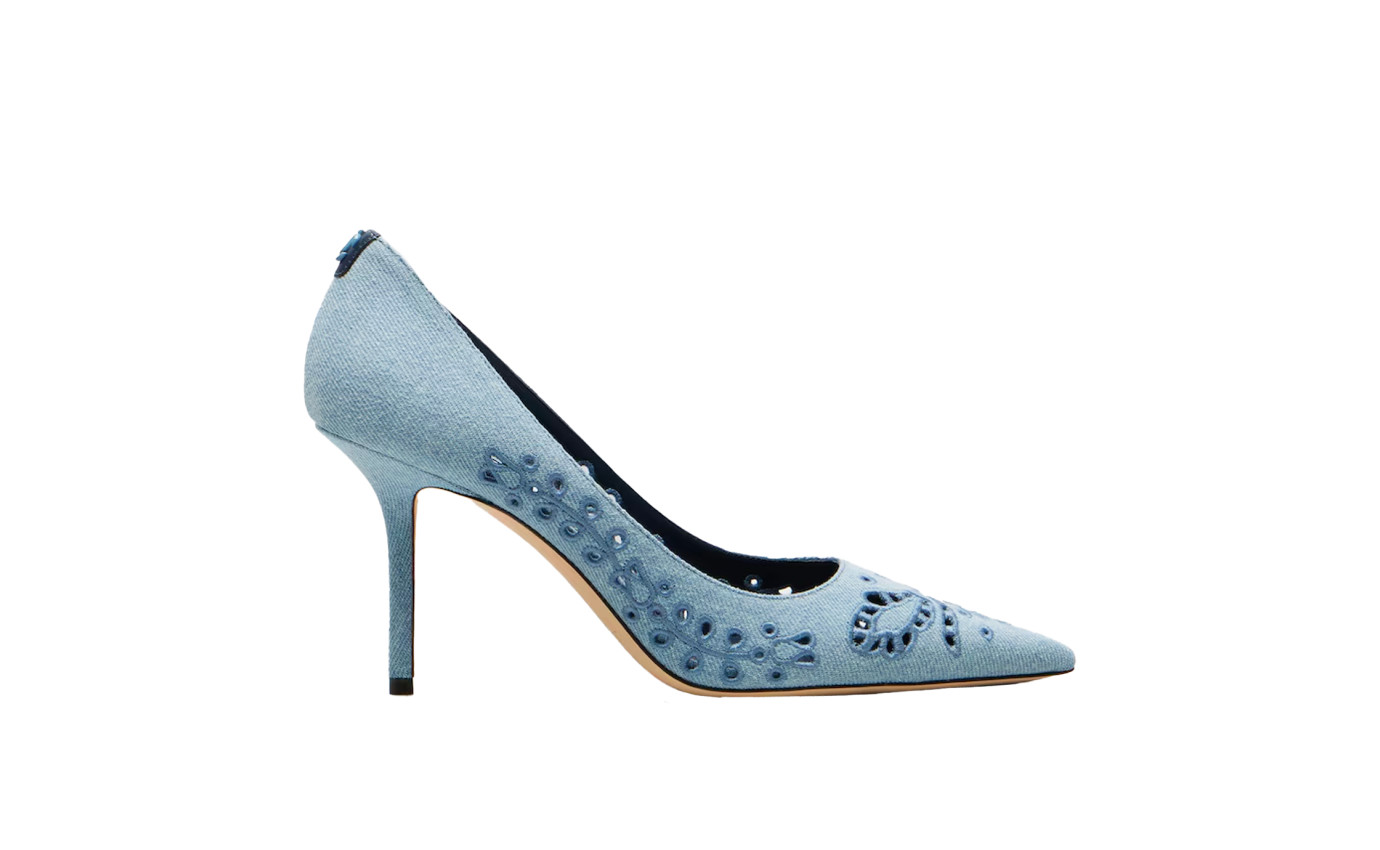 Visuel 1 : Jimmy Choo | Escarpin Love 8,5 cm denim| Boutique Parenthese