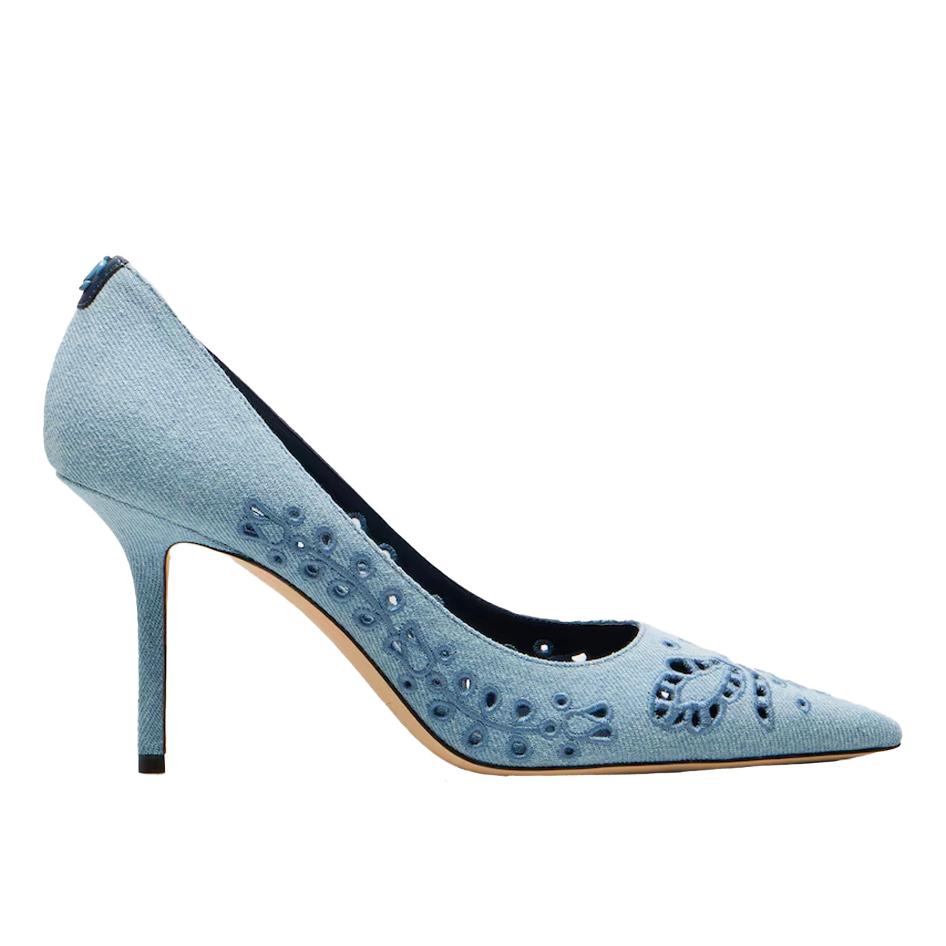 Visuel 1 : Jimmy Choo | Escarpin Love 8,5 cm denim| Boutique Parenthese