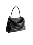 Visuel 3 : Collection Balenciaga Bordeaux | Sac Rodeo medium en cuir Noir|  Sac de Luxe Parenthese Bordeaux