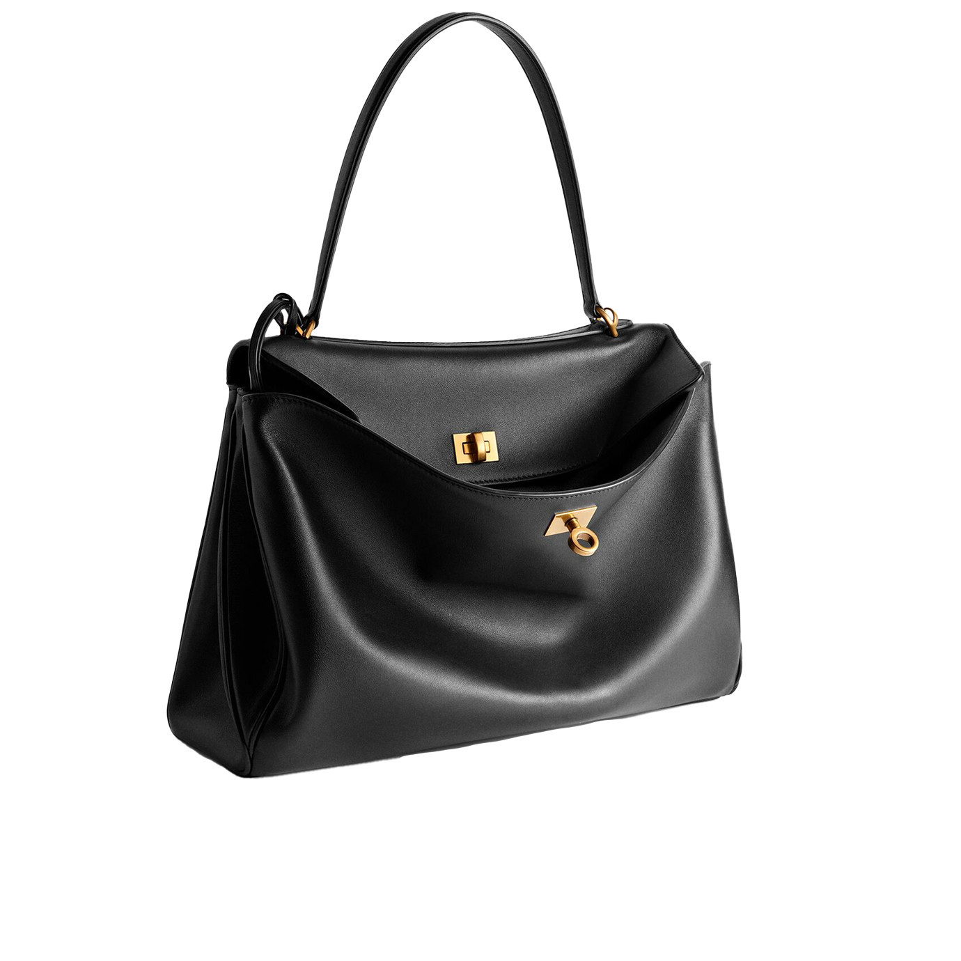 Visuel 3 : Collection Balenciaga Bordeaux | Sac Rodeo medium en cuir Noir|  Sac de Luxe Parenthese Bordeaux