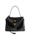 Visuel 2 : Collection Balenciaga Bordeaux | Sac Rodeo medium en cuir Noir|  Sac de Luxe Parenthese Bordeaux