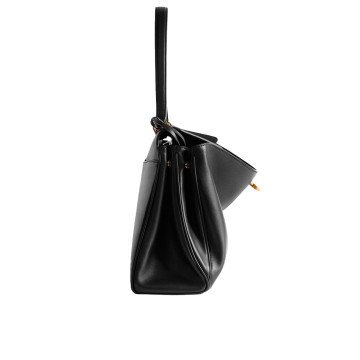 Visuel 5 : Collection Balenciaga Bordeaux | Sac Rodeo medium en cuir Noir|  Sac de Luxe Parenthese Bordeaux