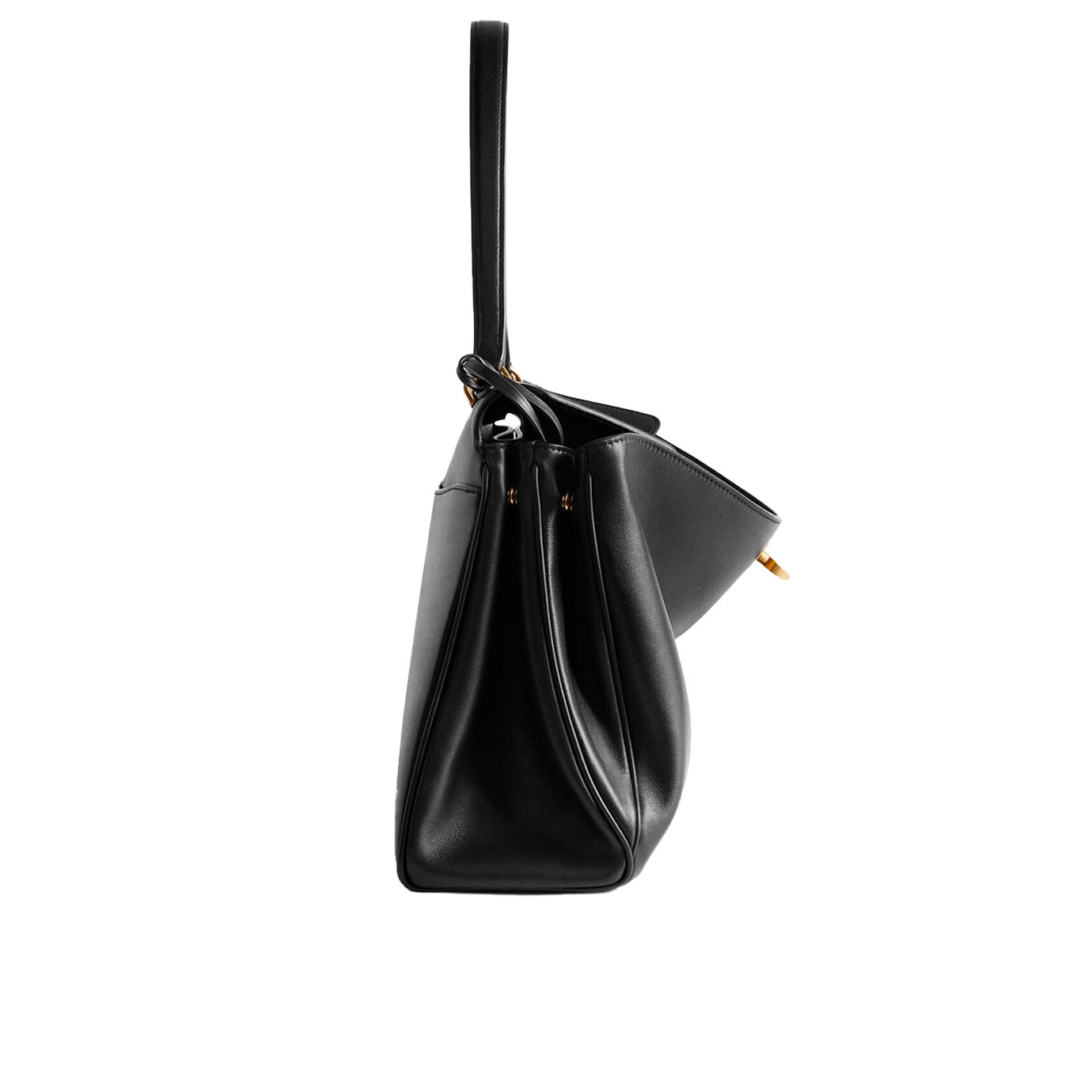 Visuel 5 : Collection Balenciaga Bordeaux | Sac Rodeo medium en cuir Noir|  Sac de Luxe Parenthese Bordeaux