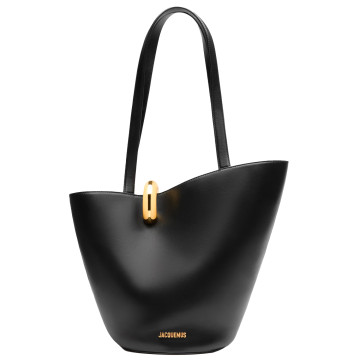 Visuel 2 : Collection Jacquemus| Sac Le Bambola moyen en cuir lisse noir| Boutique de sacs de Luxe Parenthese Bordeaux
