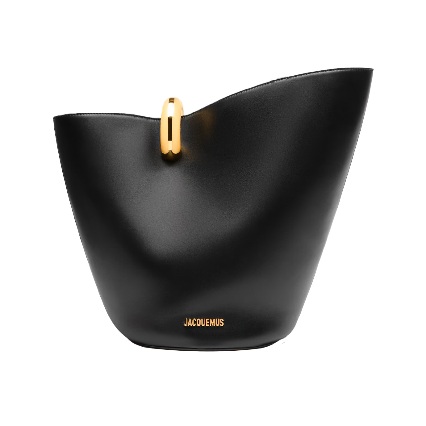 Visuel 1 : Collection Jacquemus| Sac Le Bambola moyen en cuir lisse noir| Boutique de sacs de Luxe Parenthese Bordeaux