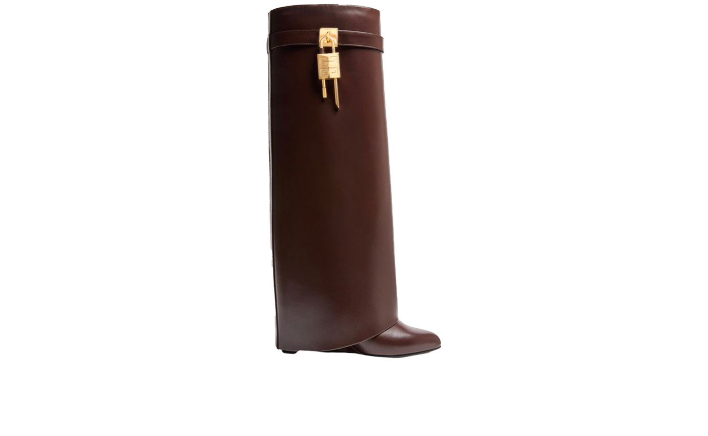 Visuel 1 : Givenchy | Botte Shark en cuir marron| Boutique Parenthese