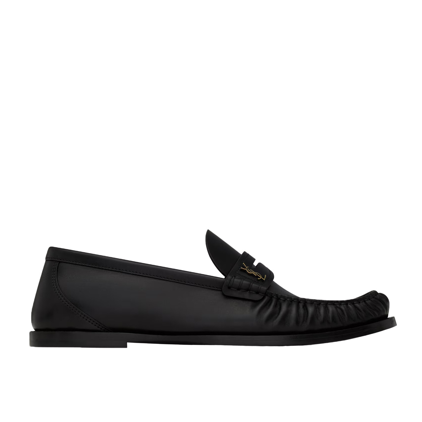 Visuel 1 : Saint Laurent Chaussure | Mocassin Laurent en cuir noir| Boutique Parenthese