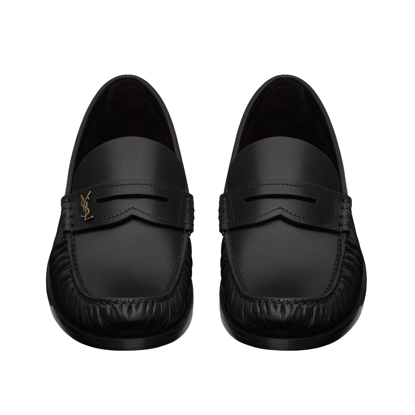 Visuel 2 : Saint Laurent Chaussure | Mocassin Laurent en cuir noir| Boutique Parenthese