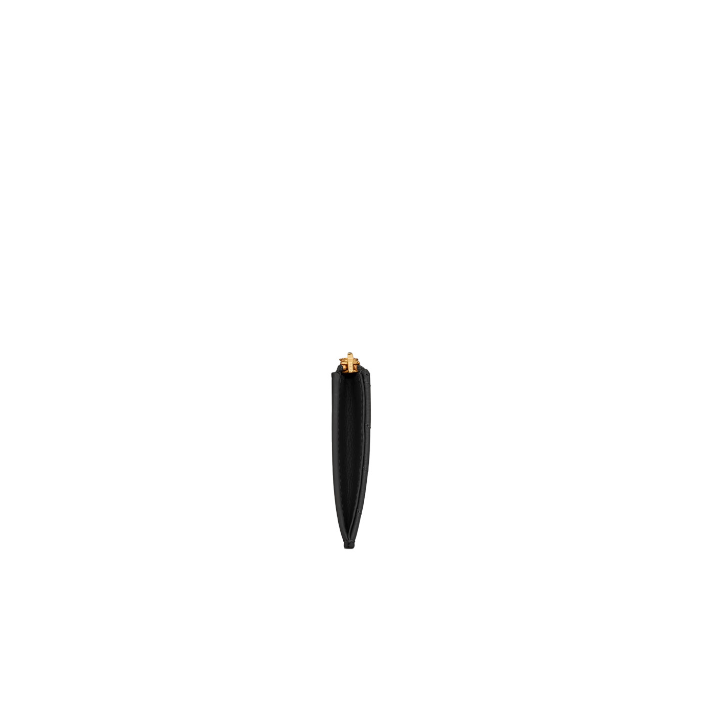Visuel 3 : Saint Laurent Accessoire | Porte cartes Cassandre en cuir noir et or | Boutique Parenthese