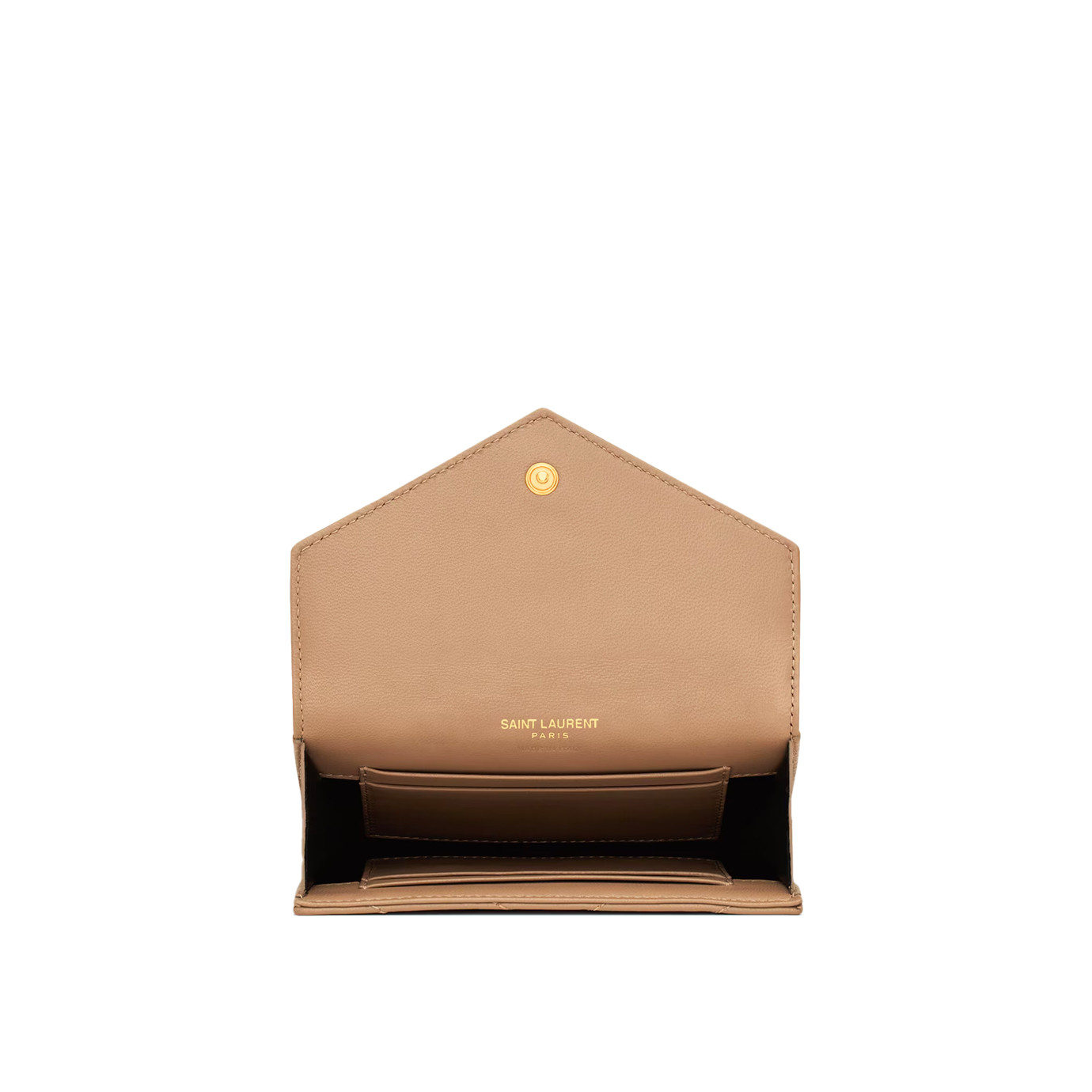 Visuel 4 : Saint Laurent Accessoire | Portefeuille Cassandre en cuir nude| Boutique Parenthese