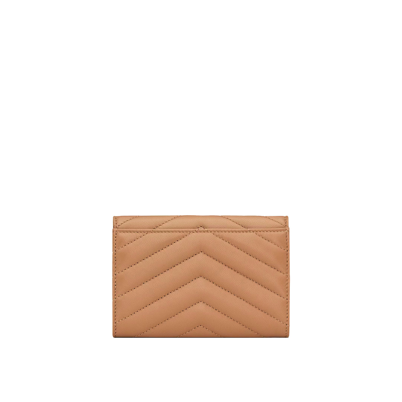 Visuel 2 : Saint Laurent Accessoire | Portefeuille Cassandre en cuir nude| Boutique Parenthese