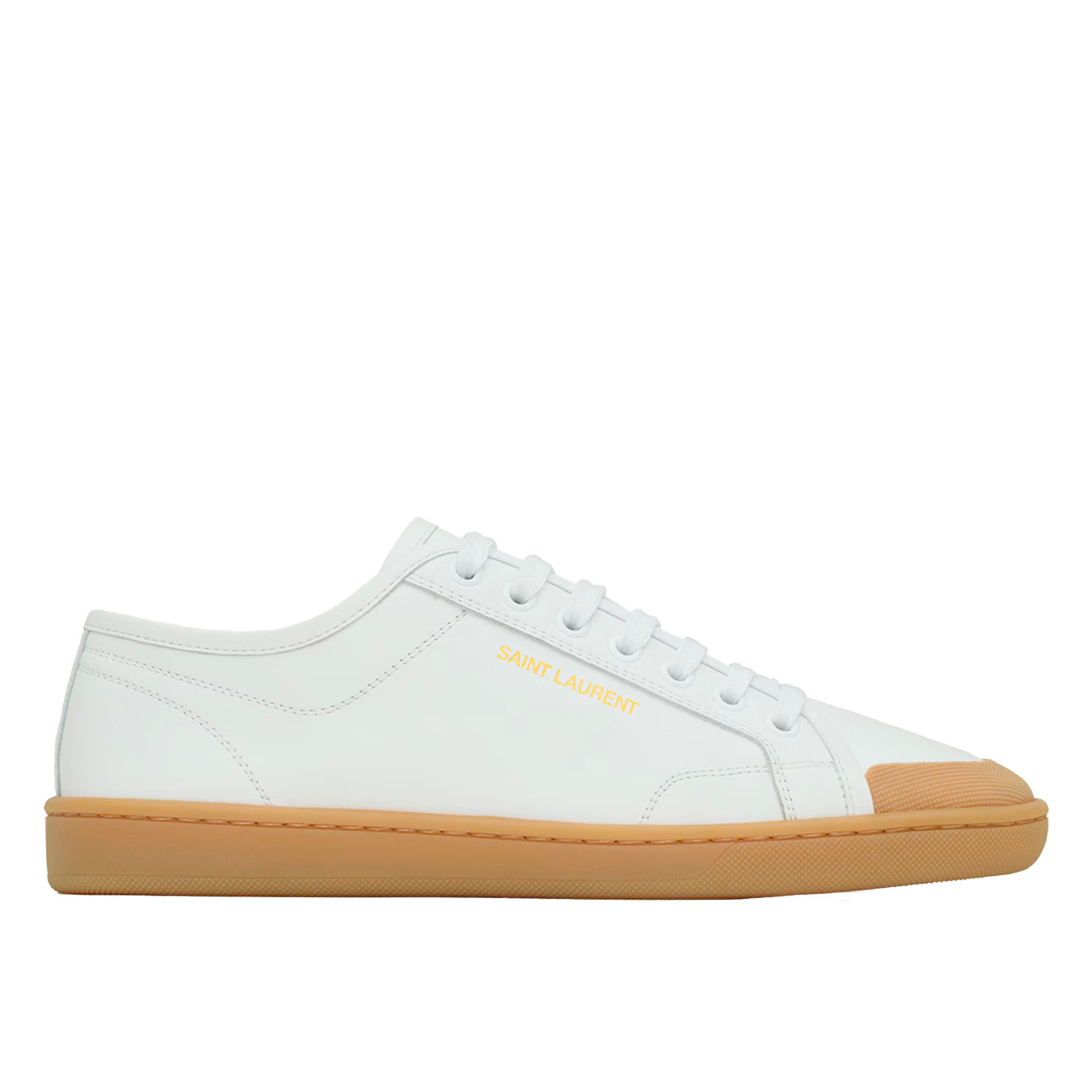 Visuel 1 : Collection Saint Laurent | Sneaker Gym blanc et beige | Chaussures de Luxe Parenthese Bordeaux