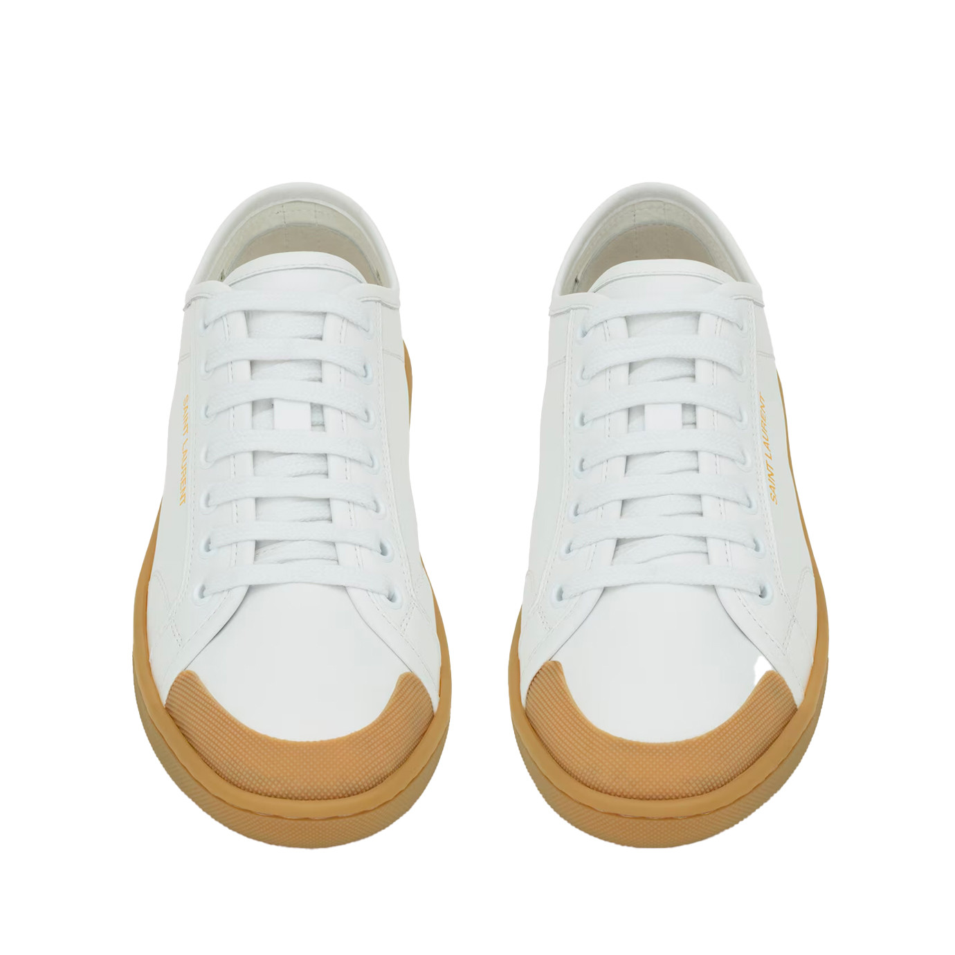 Visuel 2 : Collection Saint Laurent | Sneaker Gym blanc et beige | Chaussures de Luxe Parenthese Bordeaux