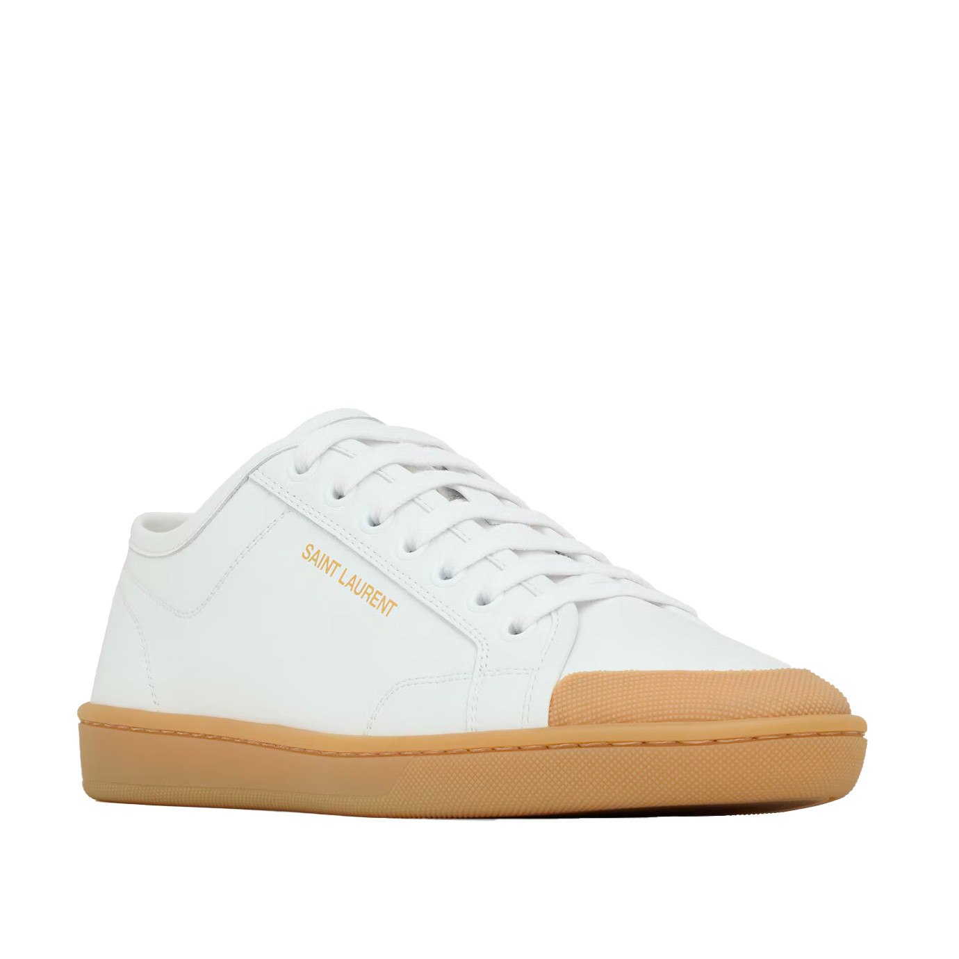 Visuel 3 : Collection Saint Laurent | Sneaker Gym blanc et beige | Chaussures de Luxe Parenthese Bordeaux