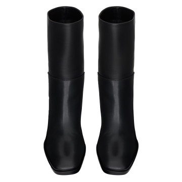 Visuel 4 : Collection Saint Laurent Bordeaux | Bottine Sulpice en cuir noir| Boutique Parenthese