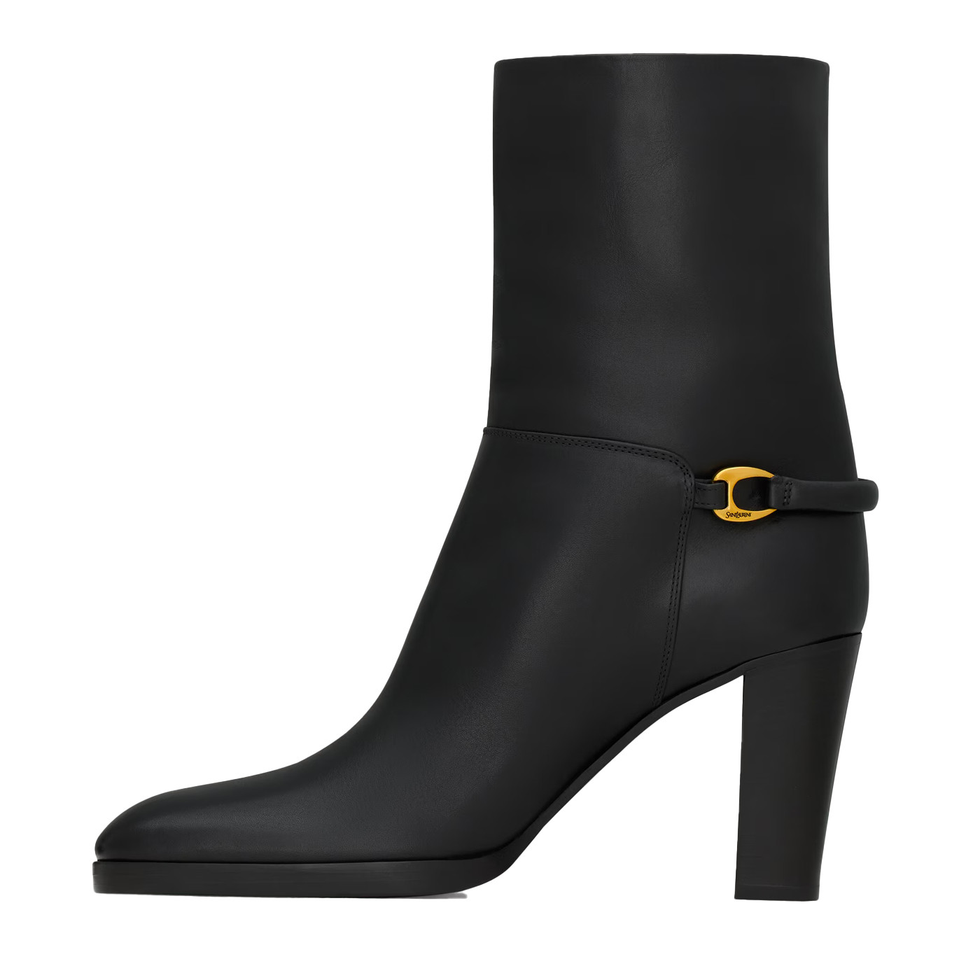 Visuel 3 : Collection Saint Laurent Bordeaux | Bottine Sulpice en cuir noir| Boutique Parenthese