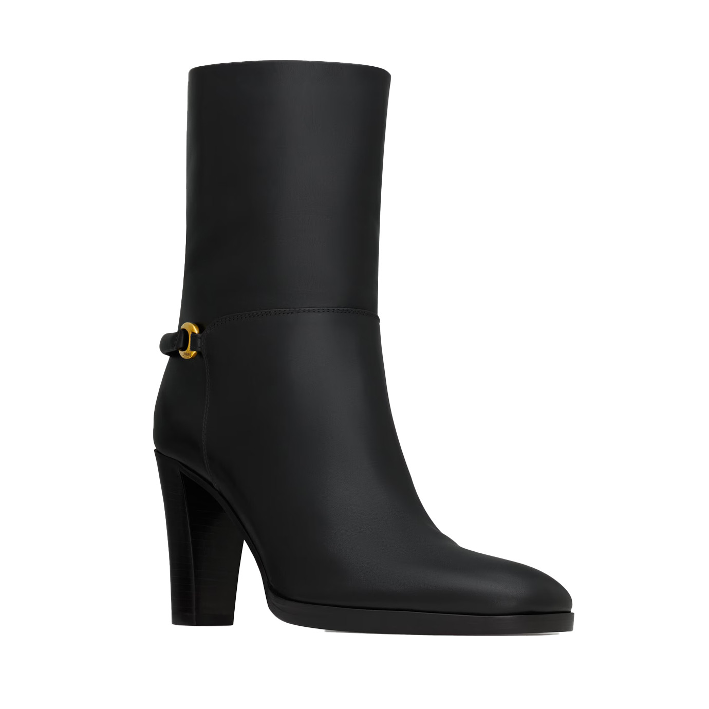 Visuel 2 : Collection Saint Laurent Bordeaux | Bottine Sulpice en cuir noir| Boutique Parenthese