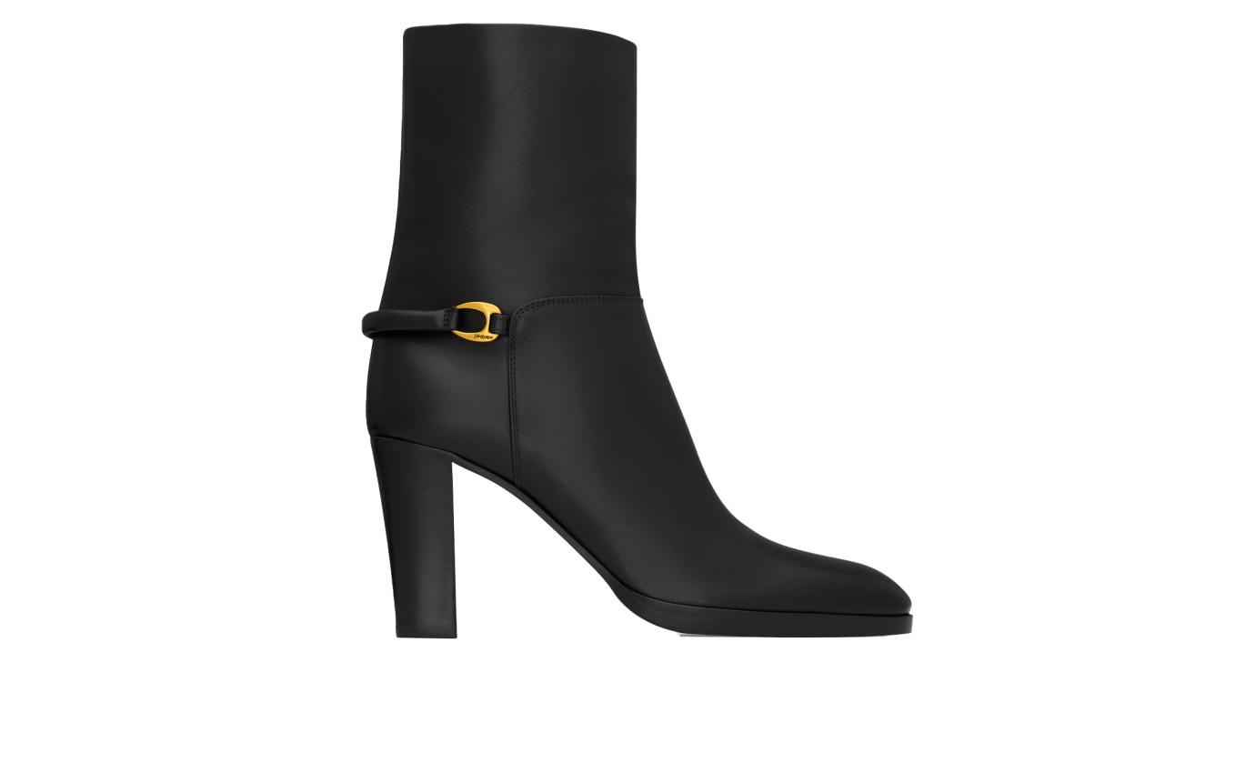 Visuel 1 : Collection Saint Laurent Bordeaux | Bottine Sulpice en cuir noir| Boutique Parenthese