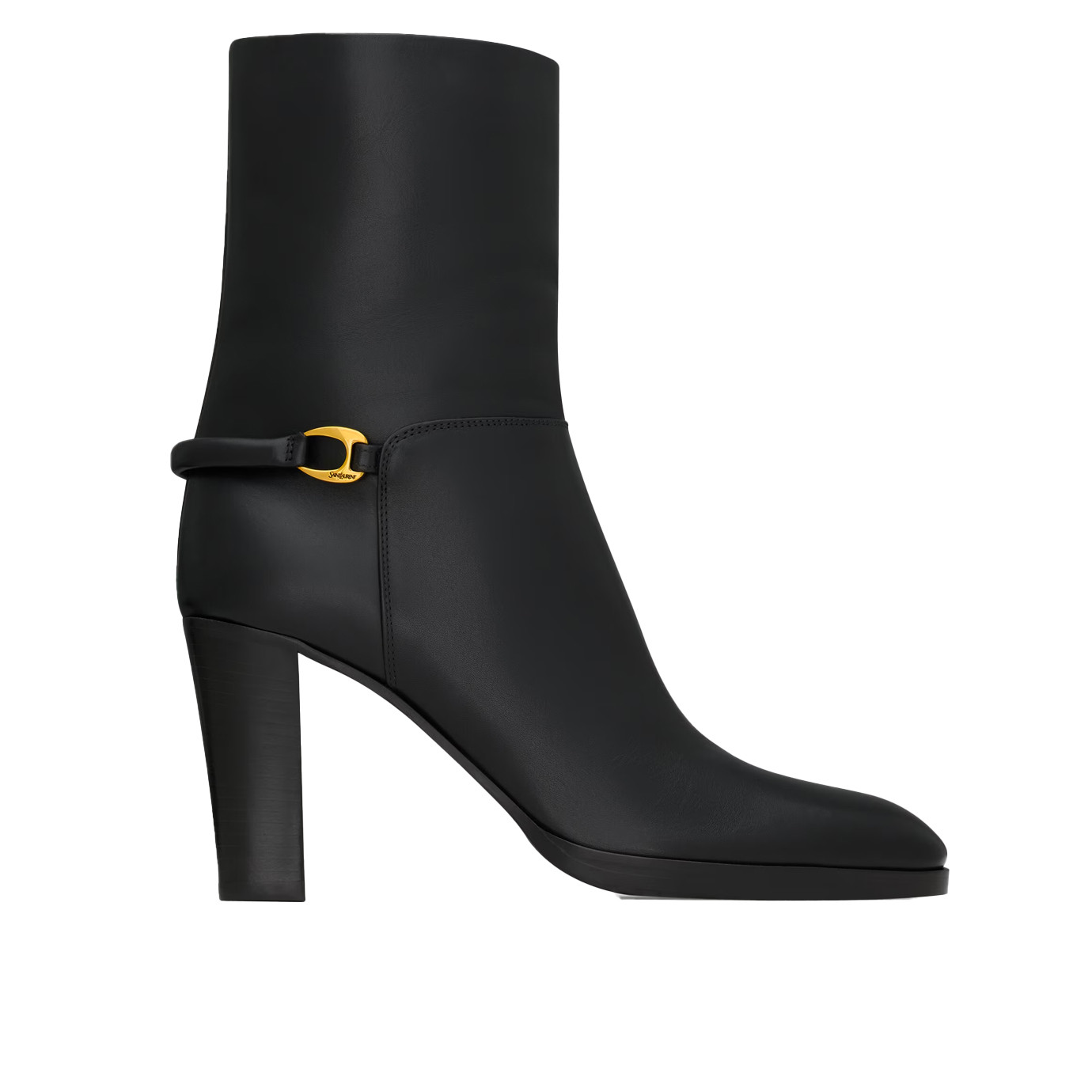 Visuel 1 : Collection Saint Laurent Bordeaux | Bottine Sulpice en cuir noir| Boutique Parenthese