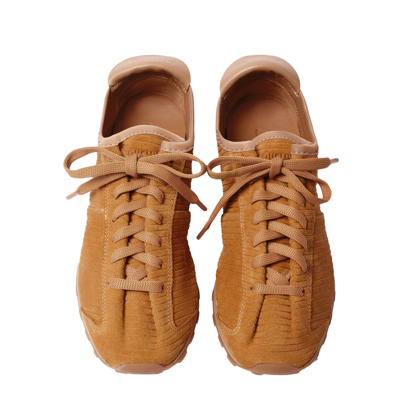 Visuel 3 : Collection Jacquemus Bordeaux | Sneakers les Tennis en veau velours camel| Parenthese Bordeaux