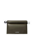 Visuel 1 : Collection Jacquemus | La pochette Rond Carré en cuir kaki| Boutique de sac de luxe Parenthese Bordeaux