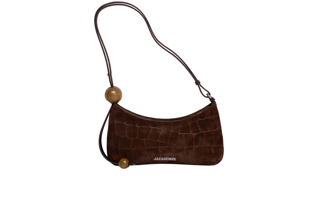 Visuel 1 : Collection Jacquemus Bordeaux | Sac Le Bisou croco marron| Boutique de sac de Luxe Parenthese Bordeaux
