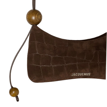 Visuel 3 : Collection Jacquemus Bordeaux | Sac Le Bisou croco marron| Boutique de sac de Luxe Parenthese Bordeaux