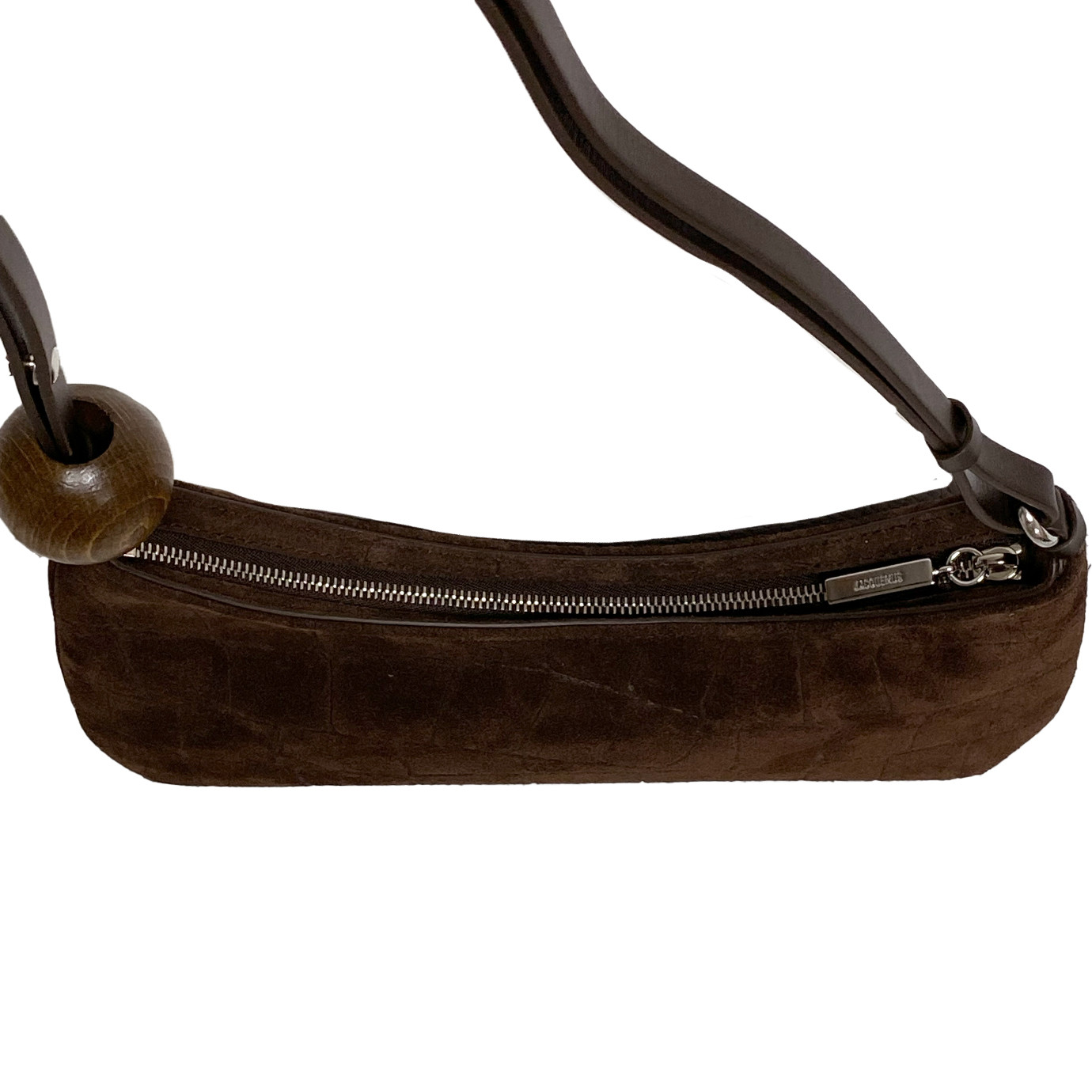 Visuel 4 : Collection Jacquemus Bordeaux | Sac Le Bisou croco marron| Boutique de sac de Luxe Parenthese Bordeaux