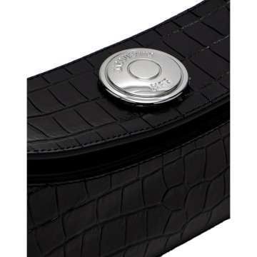 Visuel 4 : Jacquemus | Sac La pochette Ovalo en cuir effet croco noir| Boutique Parenthese