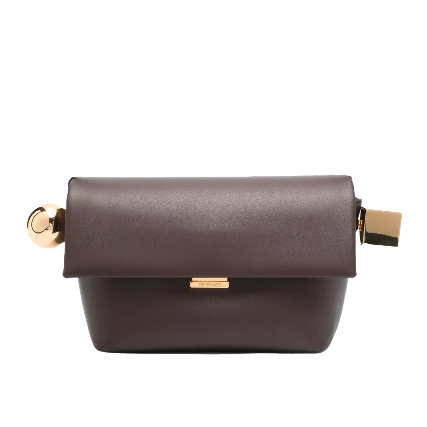 Visuel 1 : Collection Jacquemus Bordeaux | Sac Le Rond Carré en cuir marron| Boutique de sac de Luxe Parenthese Bordeaux
