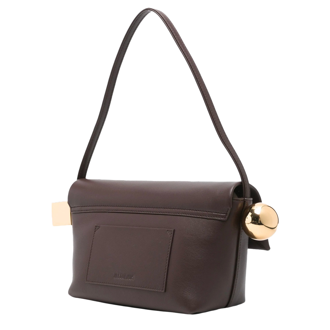 Visuel 3 : Collection Jacquemus Bordeaux | Sac Le Rond Carré en cuir marron| Boutique de sac de Luxe Parenthese Bordeaux
