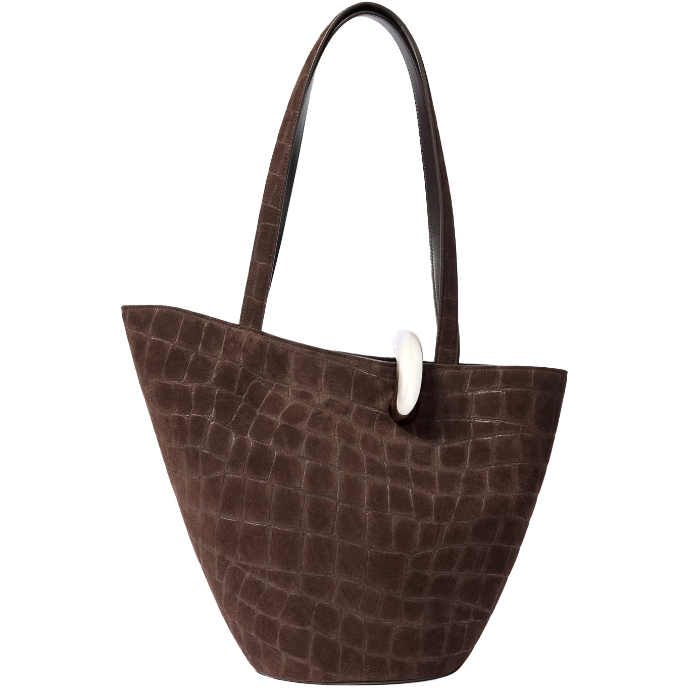 Visuel 3 : Collection Jacquemus| Sac Le Bambola moyen marron croco | Boutique de sacs de Luxe Parenthese Bordeaux