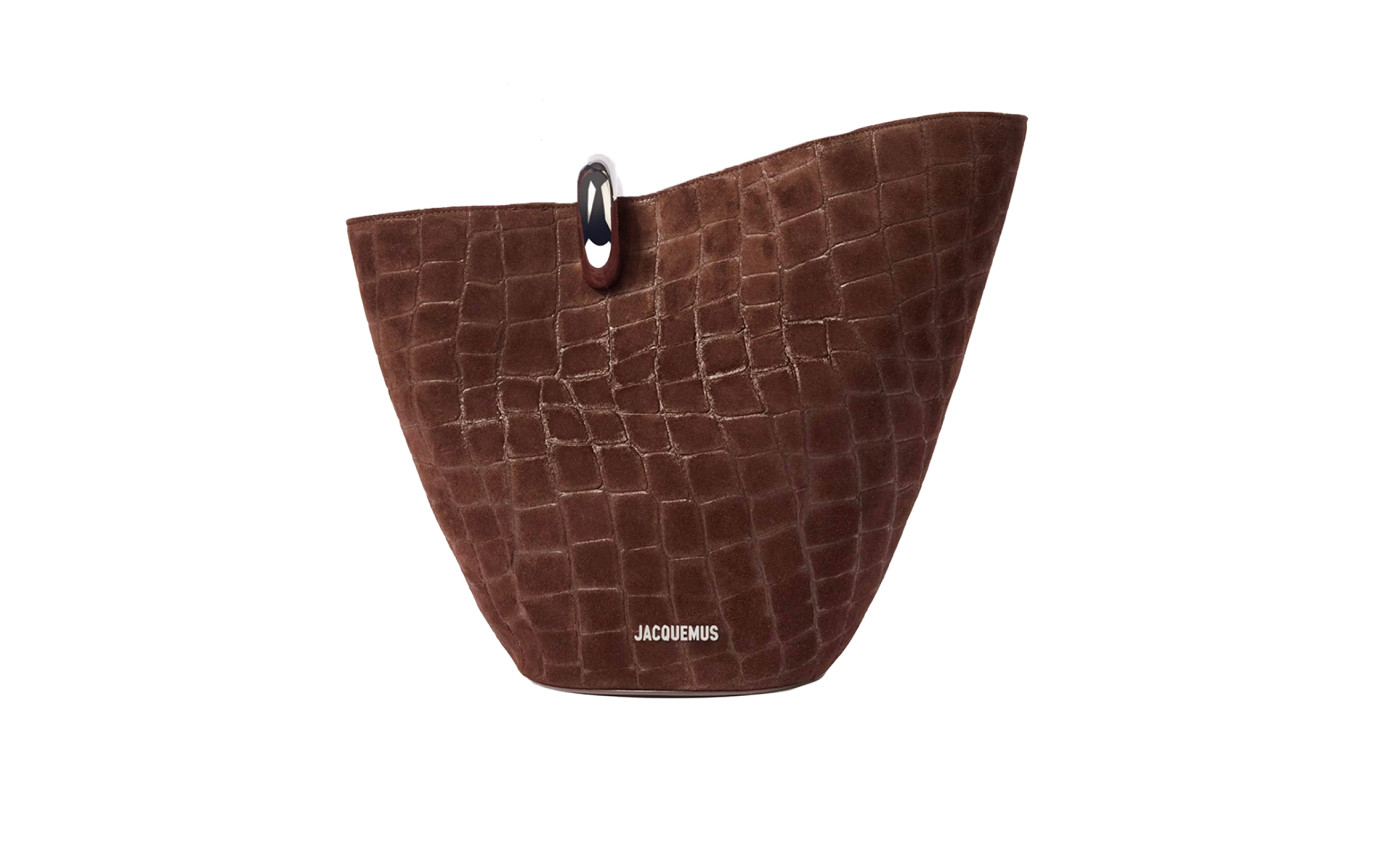Visuel 1 : Collection Jacquemus| Sac Le Bambola moyen marron croco | Boutique de sacs de Luxe Parenthese Bordeaux