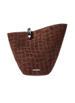 Visuel 1 : Collection Jacquemus| Sac Le Bambola moyen marron croco | Boutique de sacs de Luxe Parenthese Bordeaux