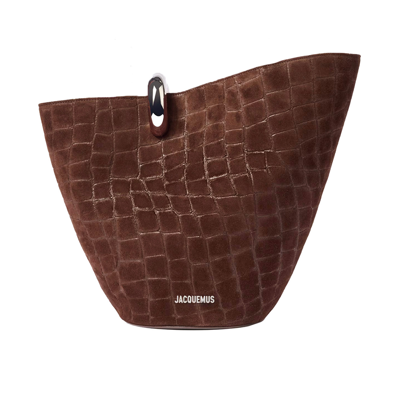 Visuel 1 : Collection Jacquemus| Sac Le Bambola moyen marron croco | Boutique de sacs de Luxe Parenthese Bordeaux