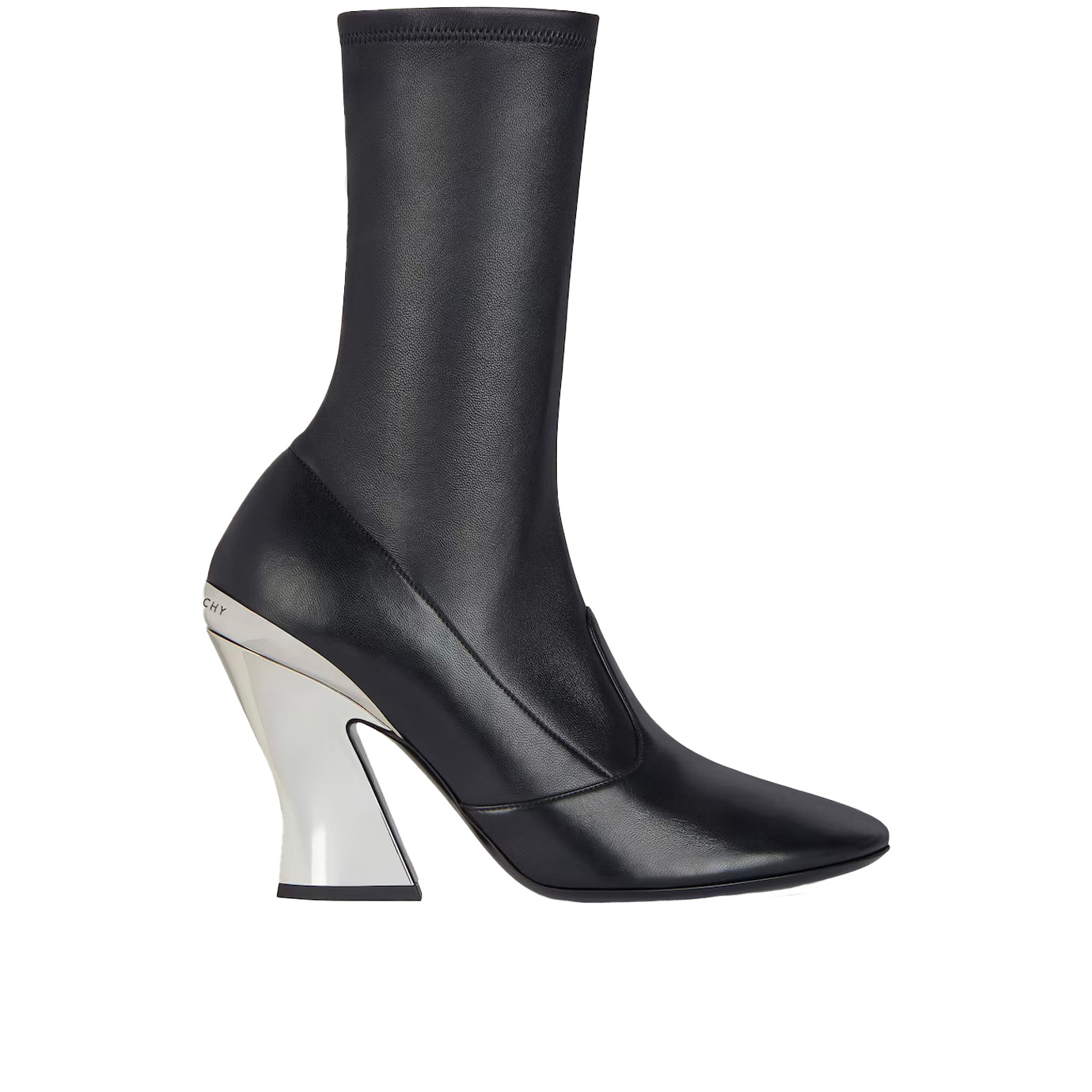 Visuel 2 : Collection Givenchy Bordeaux | Bottine Sculpted en cuir noir| Boutique Parenthese