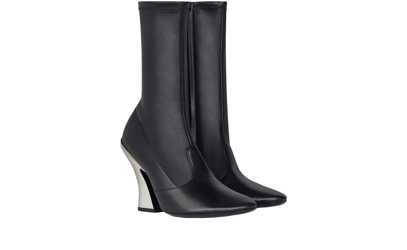 Visuel 1 : Collection Givenchy Bordeaux | Bottine Sculpted en cuir noir| Boutique Parenthese