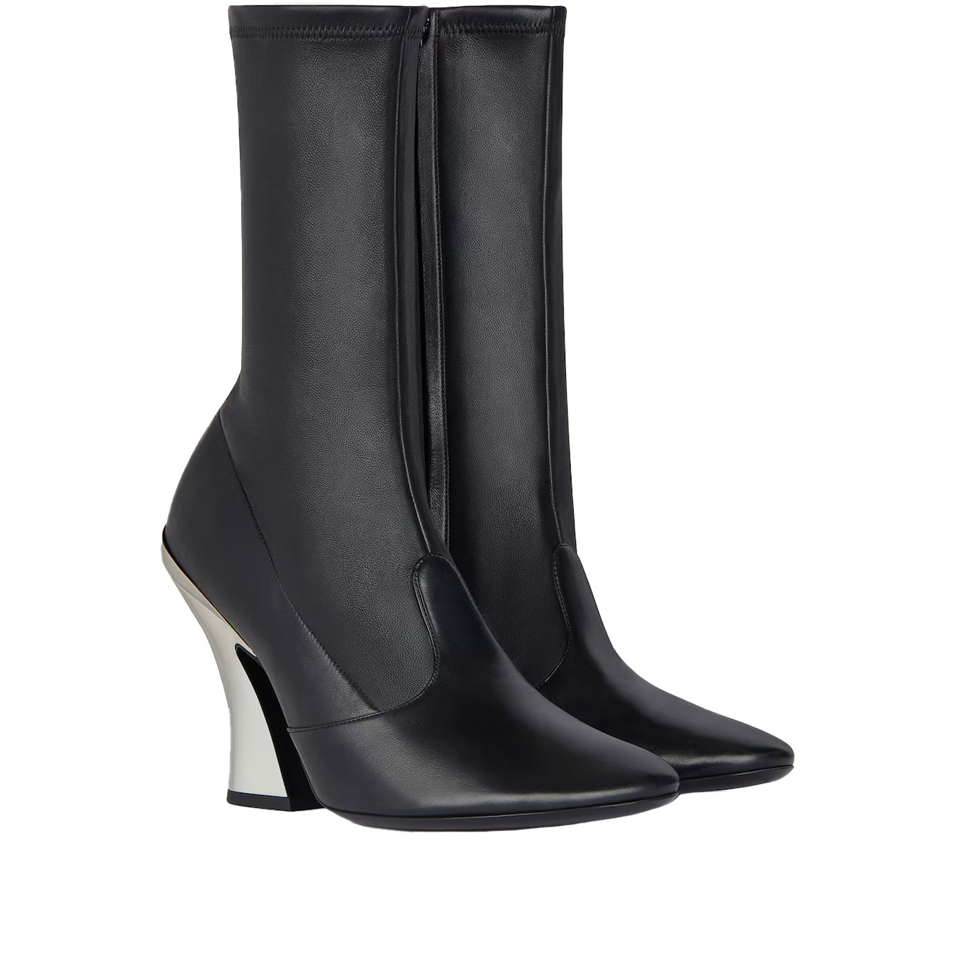Visuel 1 : Collection Givenchy Bordeaux | Bottine Sculpted en cuir noir| Boutique Parenthese