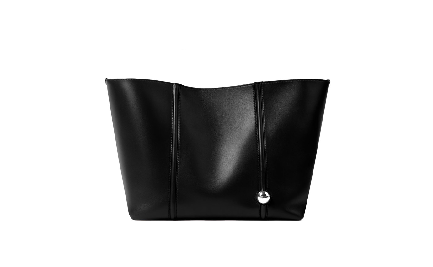 Visuel 1 : Jacquemus | Sac Cabas Le Marino en cur noir| Boutique Parenthese Bordeaux