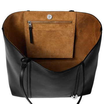 Visuel 3 : Jacquemus | Sac Cabas Le Marino en cur noir| Boutique Parenthese Bordeaux