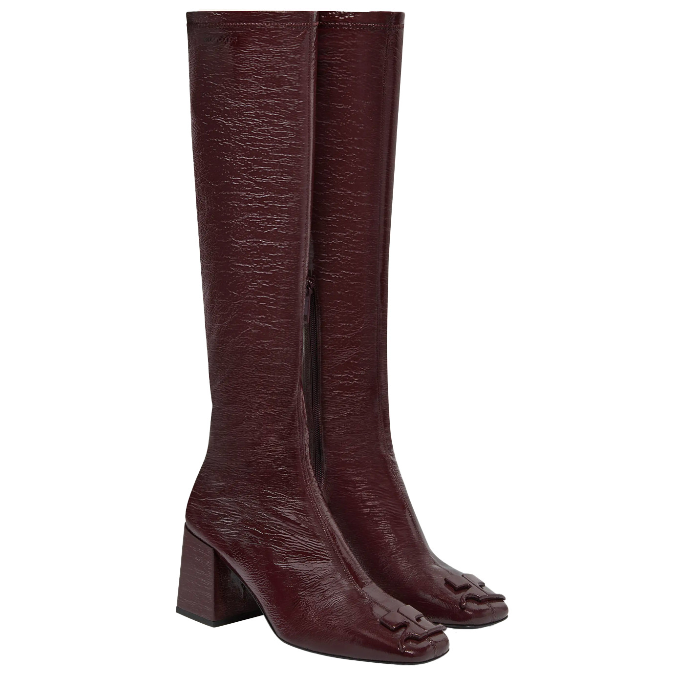 Visuel 2 : Collection Courrèges Bordeaux | Botte Réédition en vinyl bordeaux| Boutique Parenthese