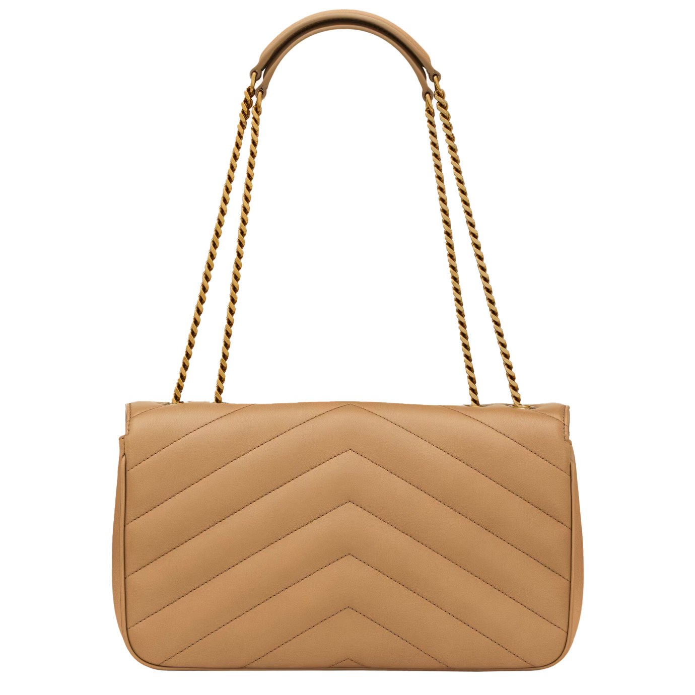 Visuel 3 : Saint Laurent Sac | Loulou medium en cuir natural tan | Boutique Parenthese