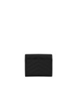 Visuel 2 : Saint Laurent Accessoire | Portefeuille compact Cassandre en cuir noir et or | Boutique Parenthese