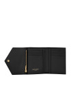 Visuel 4 : Saint Laurent Accessoire | Portefeuille compact Cassandre en cuir noir et or | Boutique Parenthese