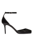 Visuel 1 : Collection Courrèges Bordeaux | Sandale Peep Toe en vinyle noir| Boutique Parenthese